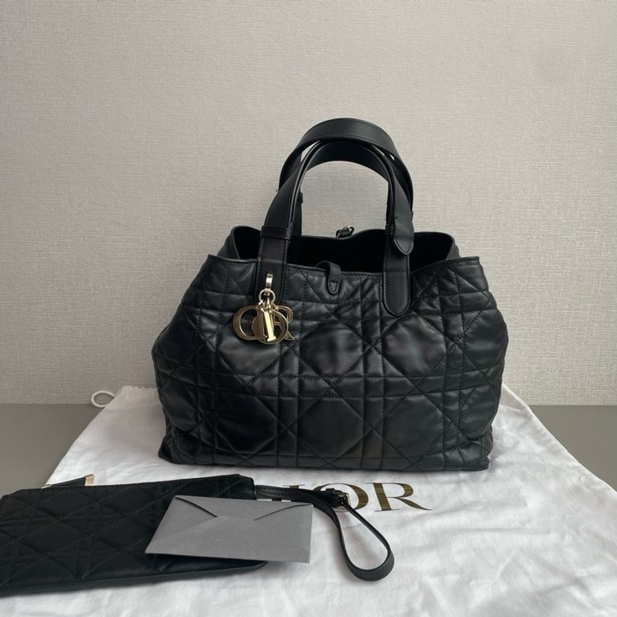 ✨Dior迪奧｜Toujours 中號黑色土著手提包｜98新2023年-2