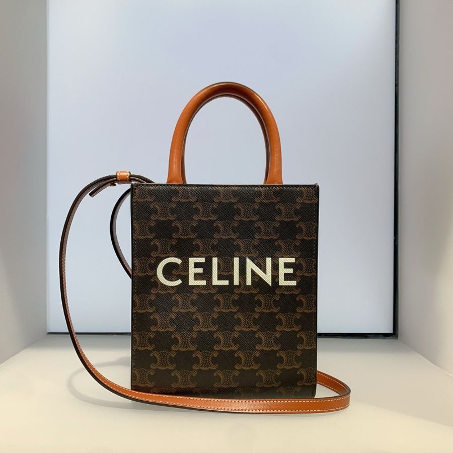 98新 Celine賽琳 琴譜 經典滿印老花 人造革 托特包 單肩斜挎包手提包-1