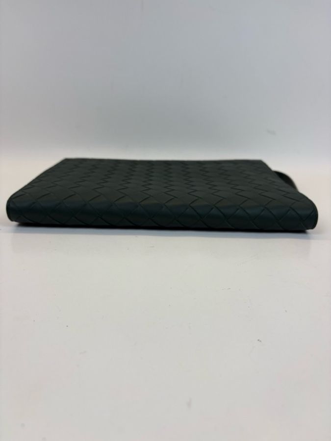 #Bottega Veneta BV/葆蝶家深綠色男士手拿包，經典編織手工藝，尺寸27.5×20，-4