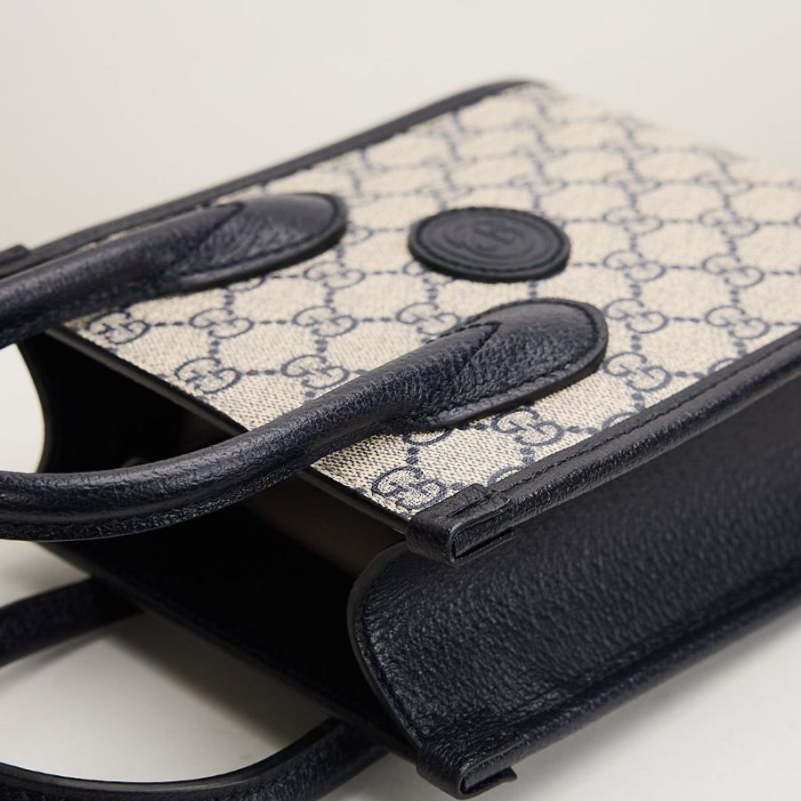 二手Gucci Retro mini 琴譜包 深藍-7