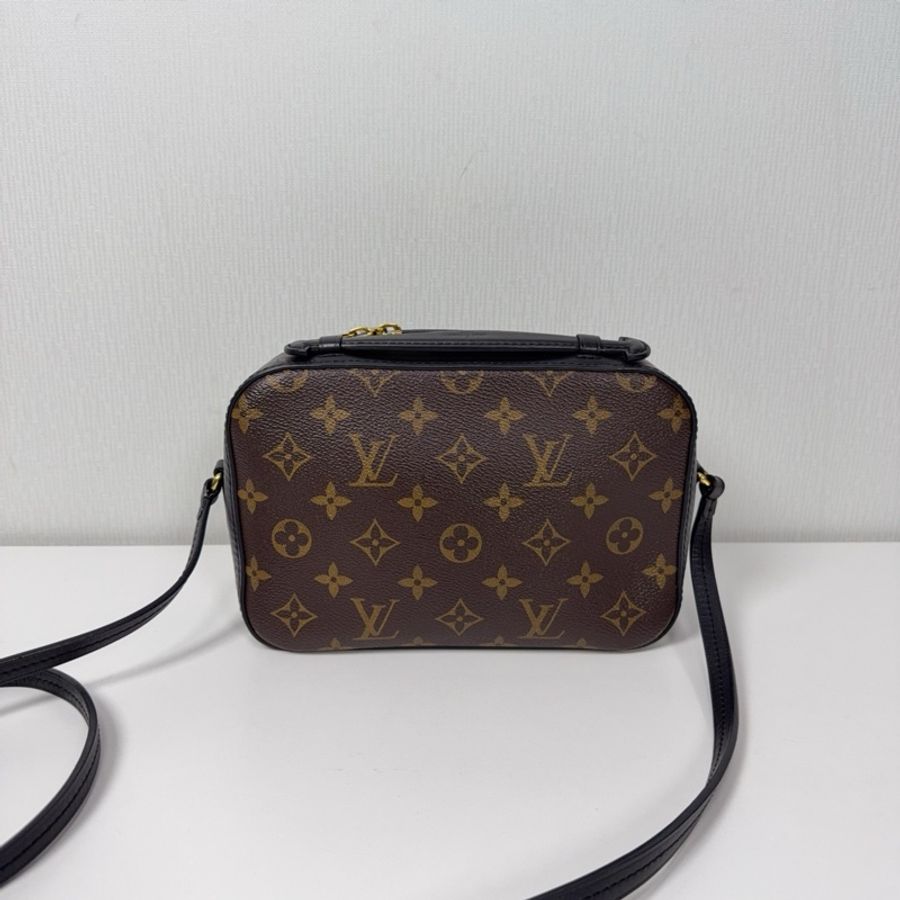 LV 路易威登 Saintonge老花拼黑色牛皮流蘇相機包 男女同款尺寸22-2