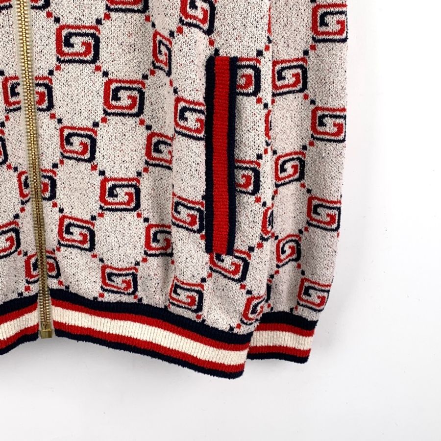 Gucci 23款 拼色双G满印外套 XS码-3