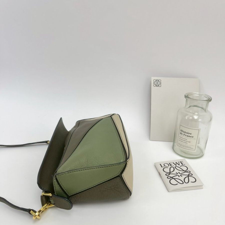 LOEWE MINI PUZZLE  墨綠色 X 淺灰色-5