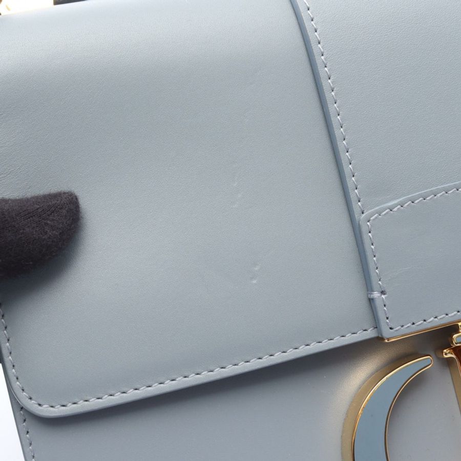 Dior 30 MONTAIGNE 斜背肩背包 M9203UMOS 皮革 藍色 二手 女士-5