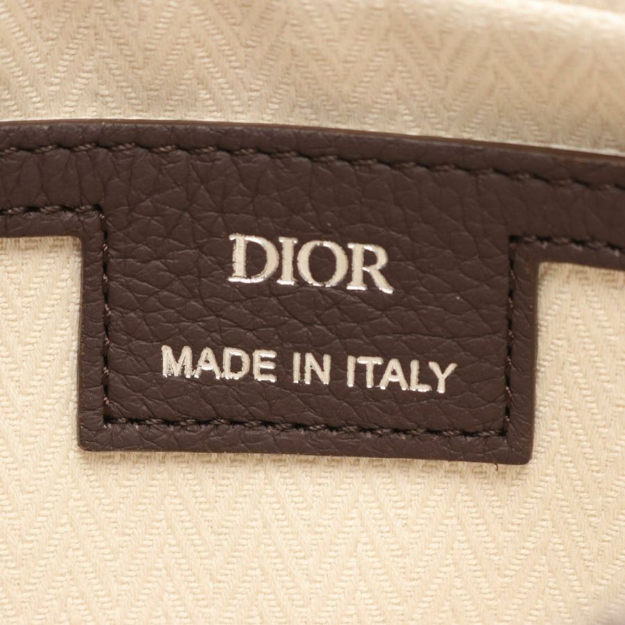 Dior 男士棕色皮革馬鞍形斜背包（二手）-3