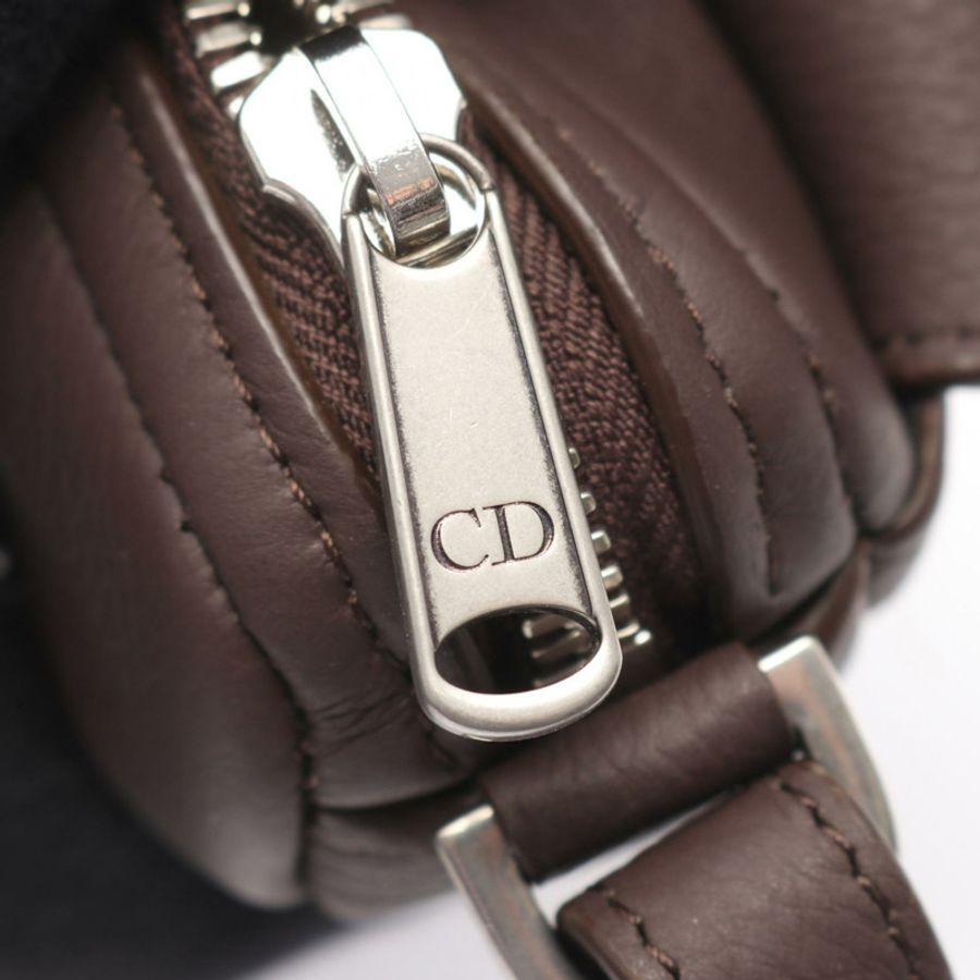 Dior 男士棕色皮革馬鞍形斜背包（二手）-6