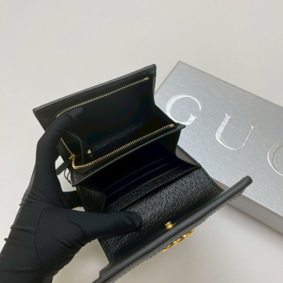 GUCCI OPHIDIA GG織帶 中夾 黑色-5