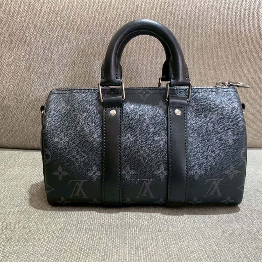 Louis Vuitton keepall 雙色老花手提肩背包 晶片款-1