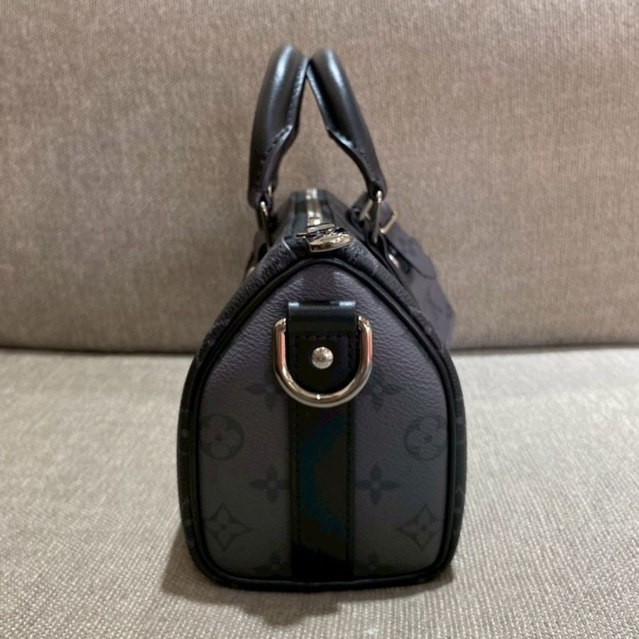 Louis Vuitton keepall 雙色老花手提肩背包 晶片款-4