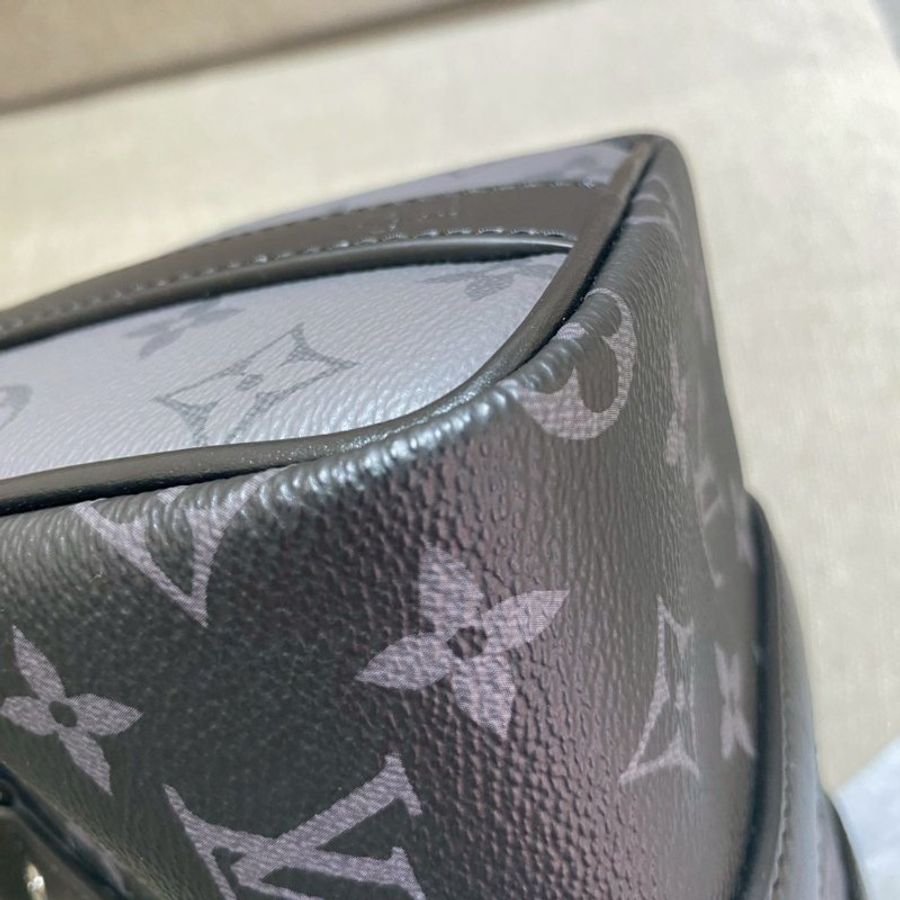 Louis Vuitton keepall 雙色老花手提肩背包 晶片款-6