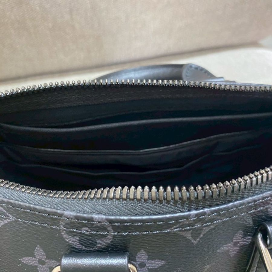Louis Vuitton keepall 雙色老花手提肩背包 晶片款-12