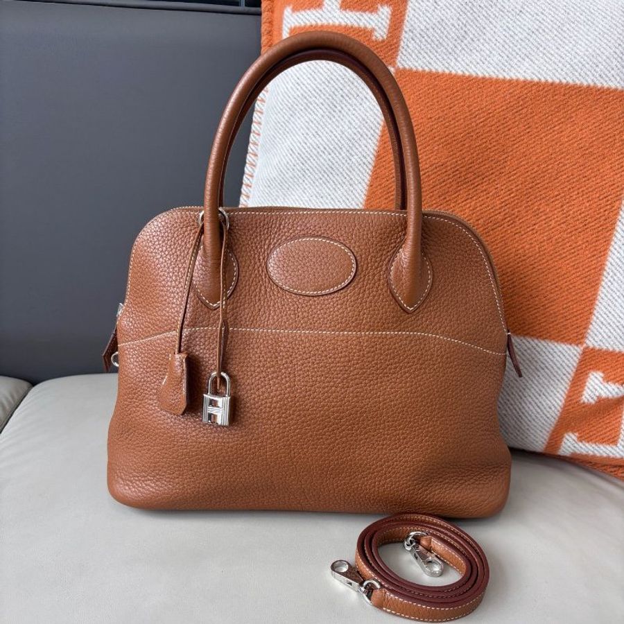 愛馬仕Hermes 金棕銀扣Bolide31 手提包-5