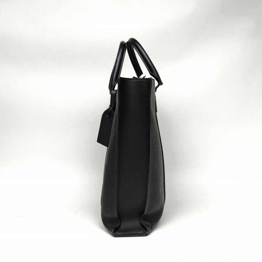 LOUIS VUITTON SACPLATCROSS琴譜托特包黑色牛皮晶片肩背包-1