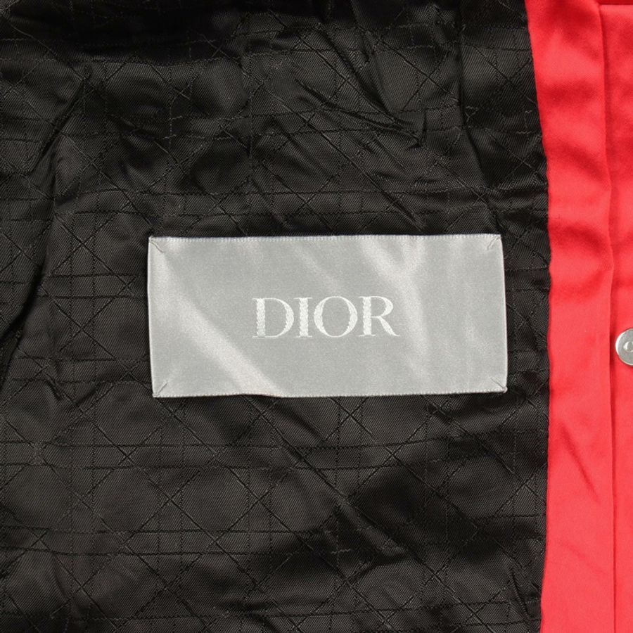 Dior x Shawn Stussy 聯名款紅色尼龍短款夾克，貨號 183C435A5124，二手男款，尺寸 50-2