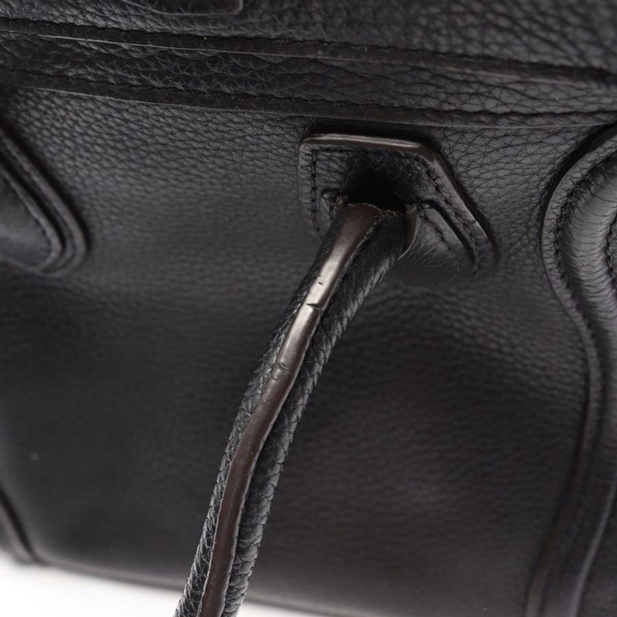 CELINE Luggage Nano Shopper 單肩斜背包 黑色真皮二手女款-13