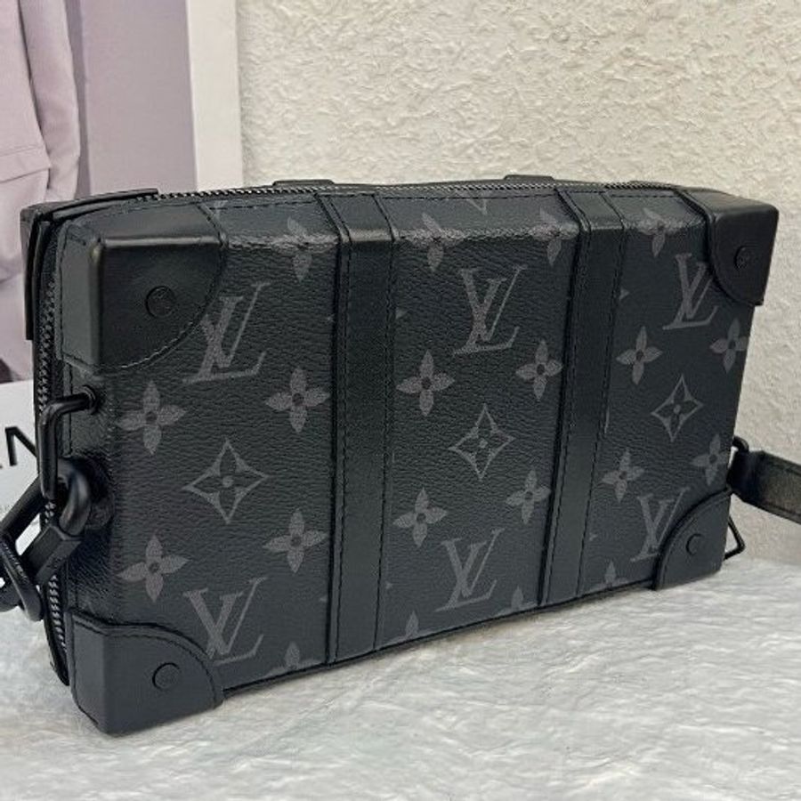 路易威登/Louis Vuitton Trunk Wallet 黒花盒子斜背包-1