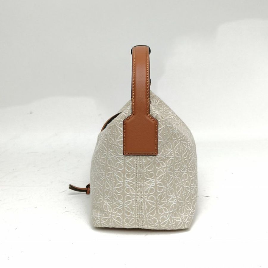 LOEWE CubiAnagram提花布飯盒包小號拼色帆布肩背包-1