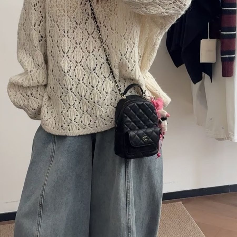 CHANEL香奈兒24Cmini黑金小書包芯片款全配🈶購證👩🏽‍🎓🧑🏻‍🎓-6