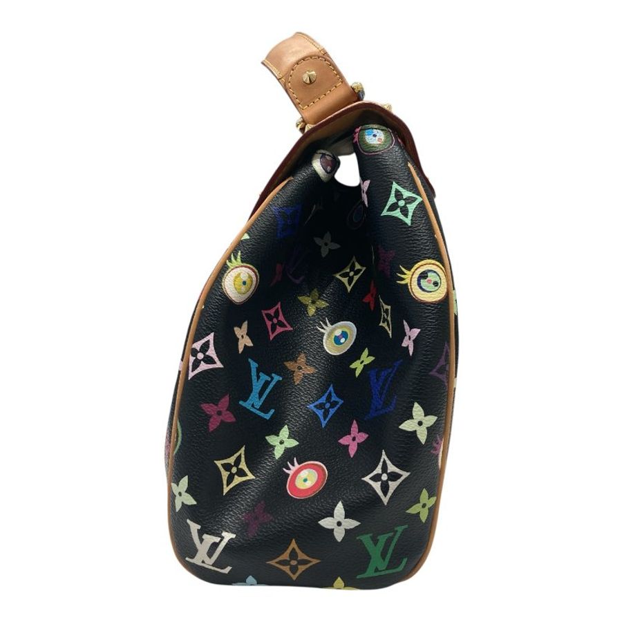 LOUIS VUITTON 路易威登 村上隆 EYE LOVE YOU 黑色 三彩 手提包-2
