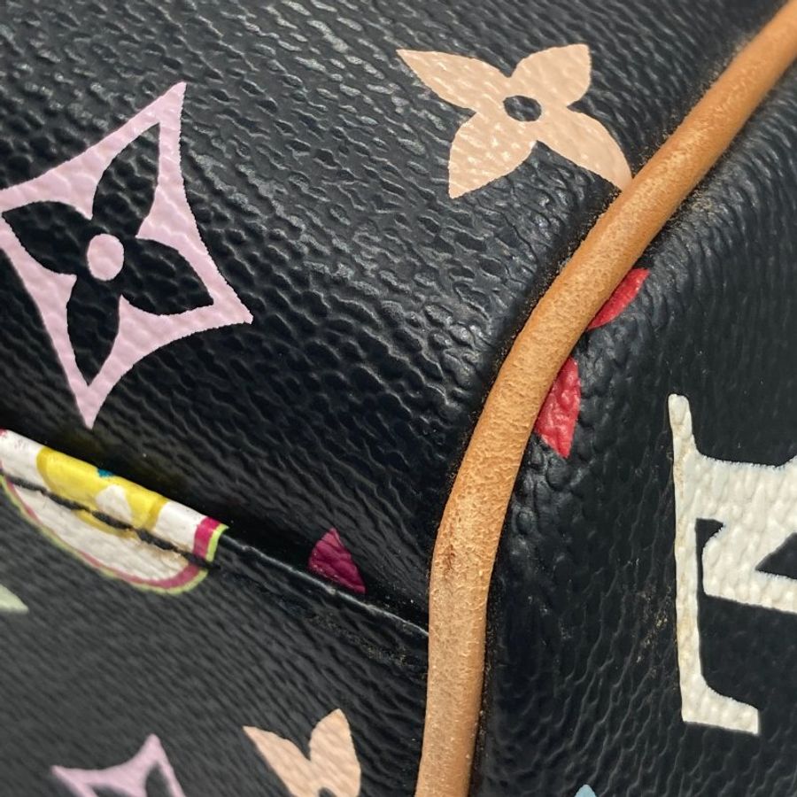 LOUIS VUITTON 路易威登 村上隆 EYE LOVE YOU 黑色 三彩 手提包-9