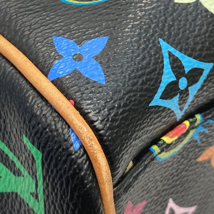 LOUIS VUITTON 路易威登 村上隆 EYE LOVE YOU 黑色 三彩 手提包-12