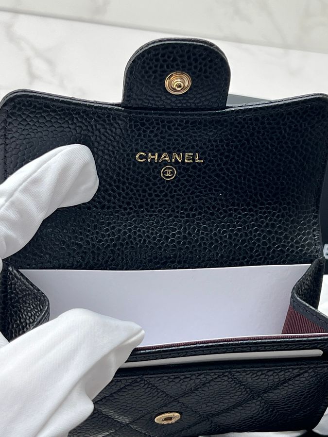 香緹國際精品 CHANEL CF 荔枝牛卡包 保卡款 1123-5