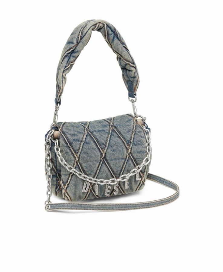 Diesel 女士 絎縫牛仔單肩包均碼碼21cm*9cm*16cm-3