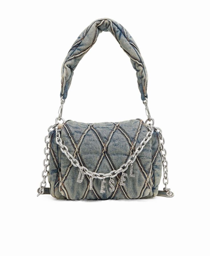 Diesel 女士 絎縫牛仔單肩包均碼碼21cm*9cm*16cm-5