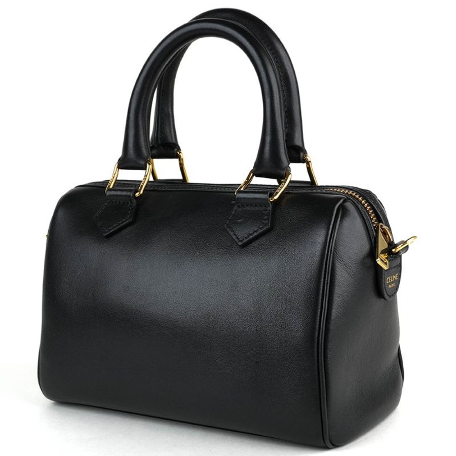CELINE 賽琳 Small Boston Cuir Triomphe 黑色金釦牛皮｜波士頓包 手提包 肩背包 斜背包｜Triomphe 凱旋門 經典款｜KÉSH 凱仕精品-6