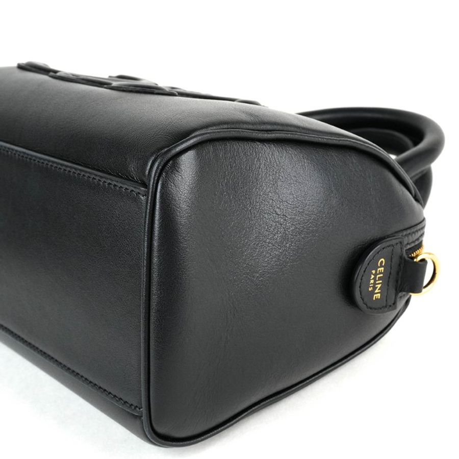 CELINE 賽琳 Small Boston Cuir Triomphe 黑色金釦牛皮｜波士頓包 手提包 肩背包 斜背包｜Triomphe 凱旋門 經典款｜KÉSH 凱仕精品-14
