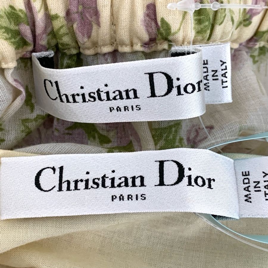 Dior 23款 米黄色碎花松半身长裙 S码-4