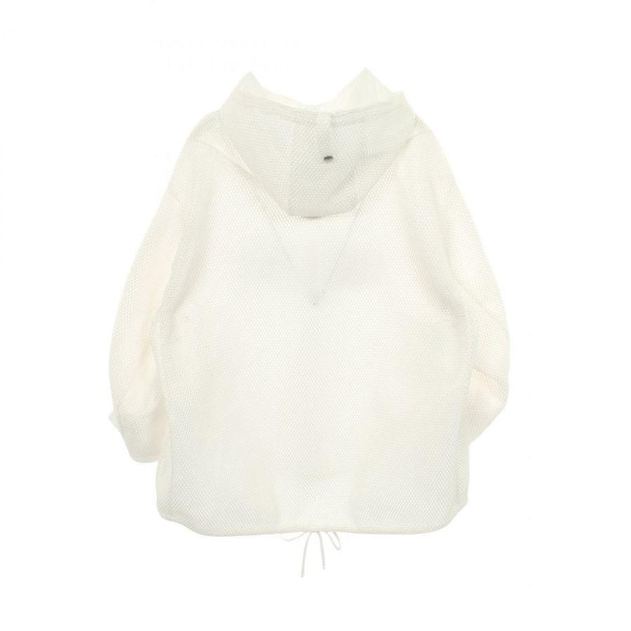 Dior 網眼 Logo 外套登山連帽衫 117C10A8053 聚酯纖維 白色 二手 女款 XS-1