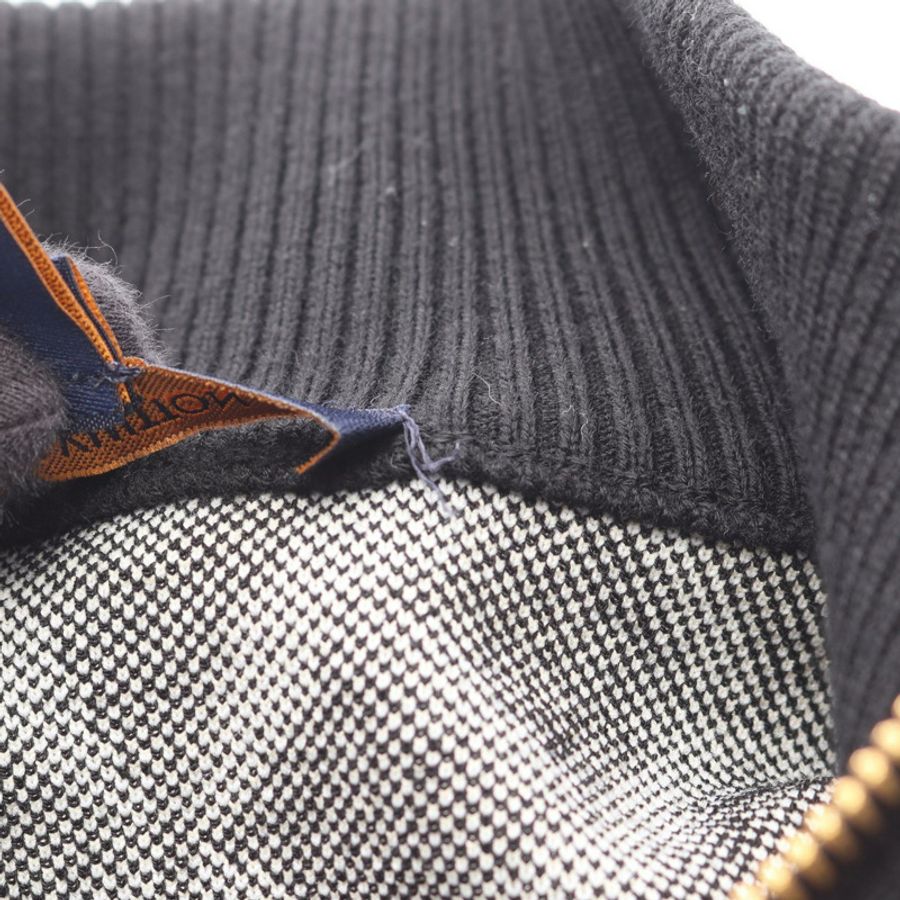 路易威登 Since1854 Monogram Zip-Up Knit Other jackets RW211A ZIF FKKC99 wool Nylon Black Used Women-5