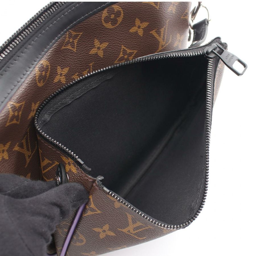 路易威登 Trio 斜背包 M46266 Monogram macassar 帆布 二手-4