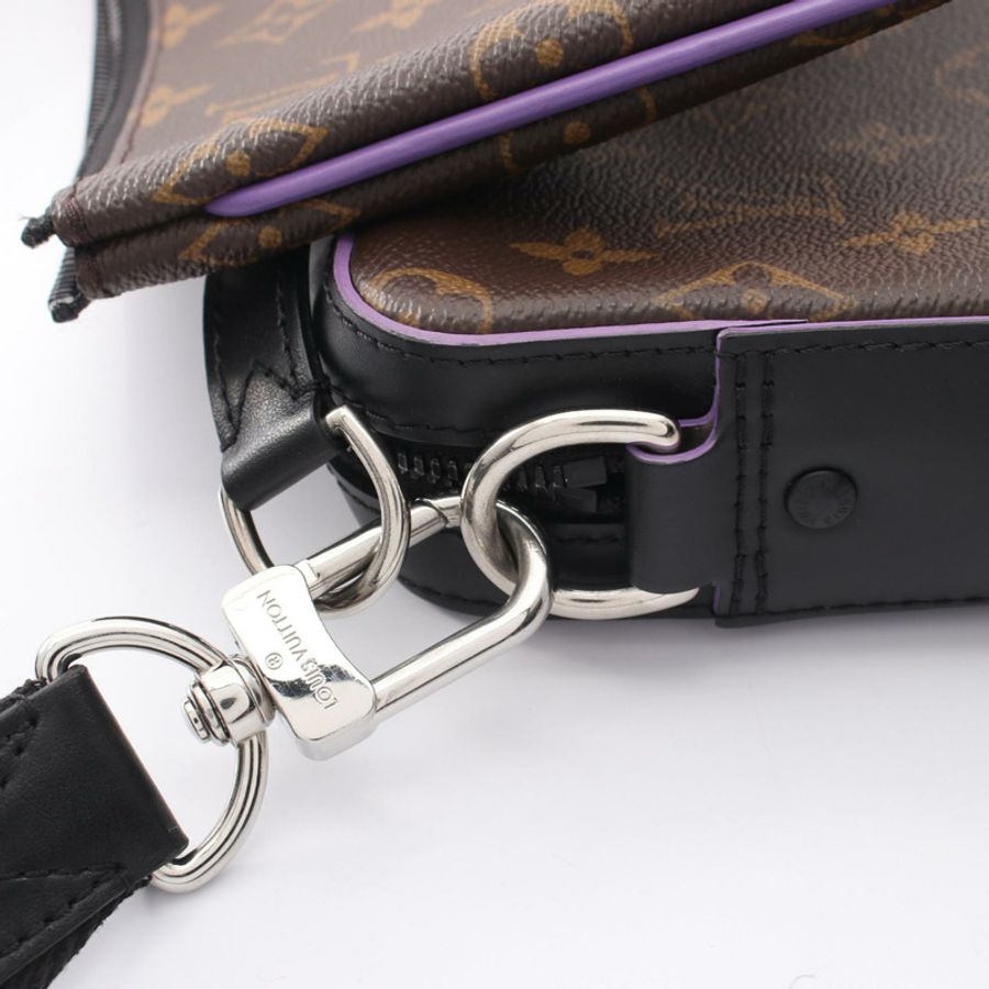 路易威登 Trio 斜背包 M46266 Monogram macassar 帆布 二手-5