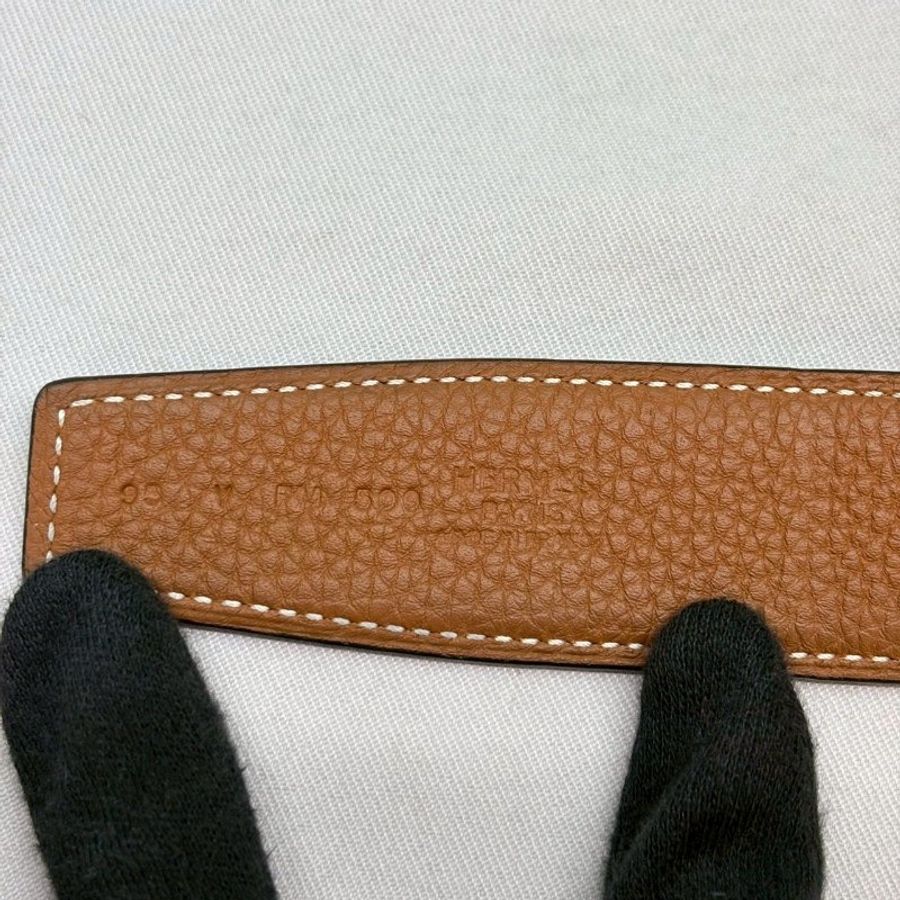 HERMES Constance H黑金雙面腰帶-4