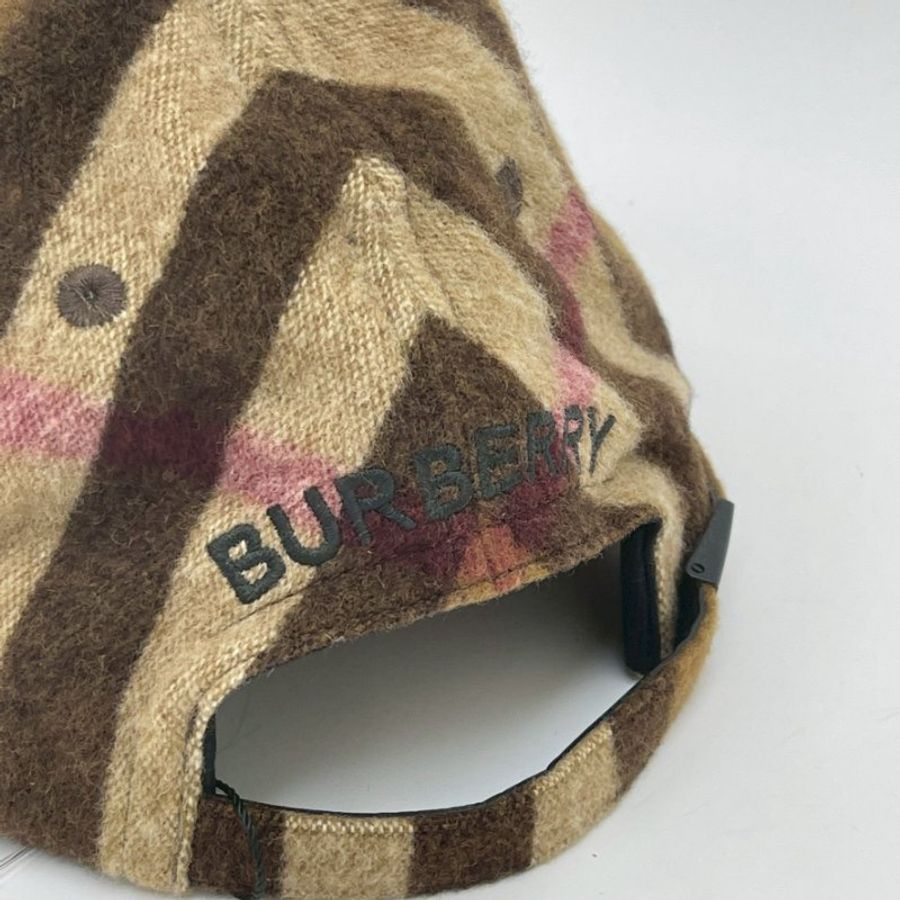 BURBERRY 格紋羊毛棒球帽-1