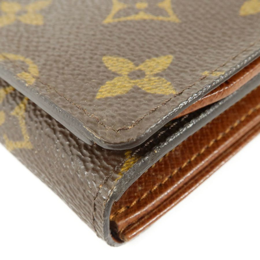 LOUIS VUITTON Monogram Porte Monnaie Billets Tresor金扣長錢包-11