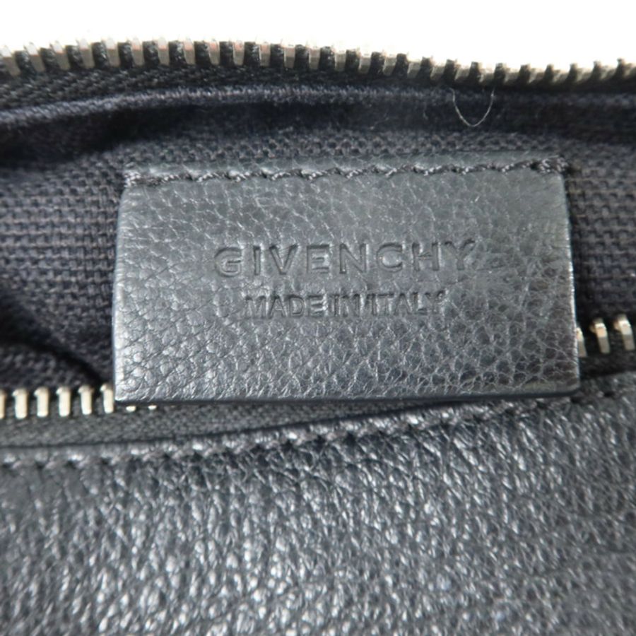 GIVENCHY 牛皮皮革Pandora Wristlet Pouch銀扣手拿包-5