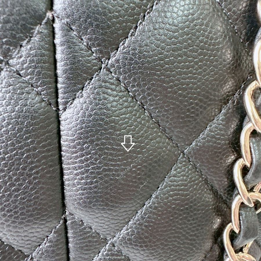 CHANEL 黑金荔枝牛後背包-7
