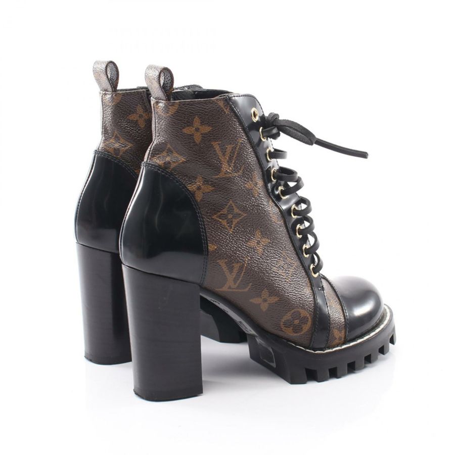路易威登 (LOUIS VUITTON) Startrail 系列 Ancre 靴子 1A2Y7W Monogram 帆布皮革 二手 #35-1