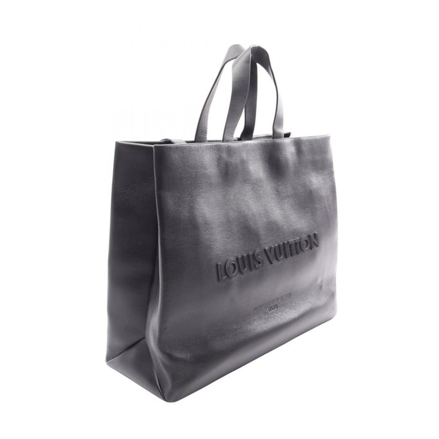 路易威登 Shopper Tote MM 單肩斜背包 M28309 黑色皮革二手-1