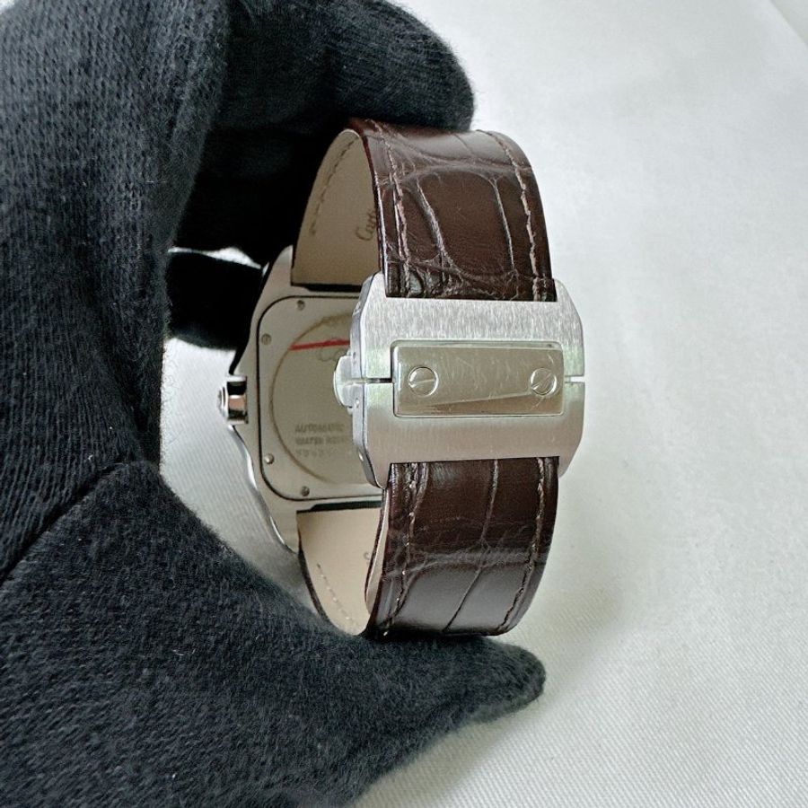 Cartier 卡地亞 Santos 100山度士精鑲鑽錶-5