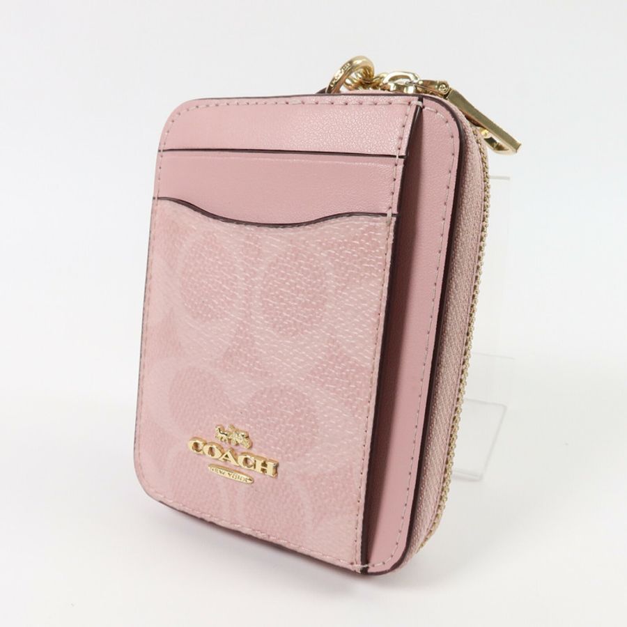 COACH 塗層帆布Zip Card Case卡片套-4
