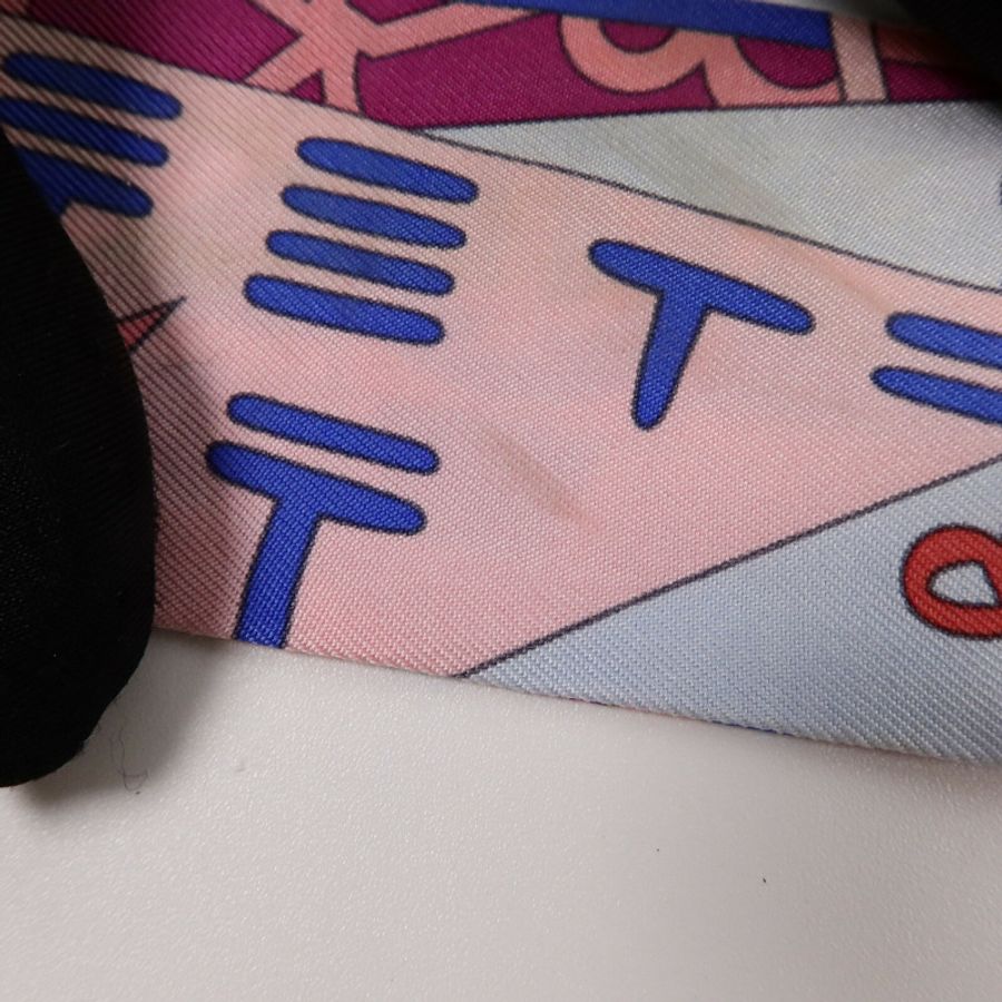 HERMES 絲質Twilly絲巾Pink-8