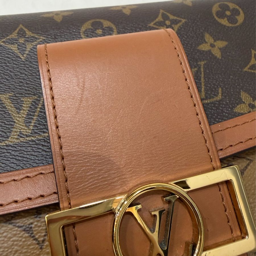 LV M44391 達芙妮 Dauphine 雙色 Monogram Reverse 金鍊 肩背包斜背包兩用包-24