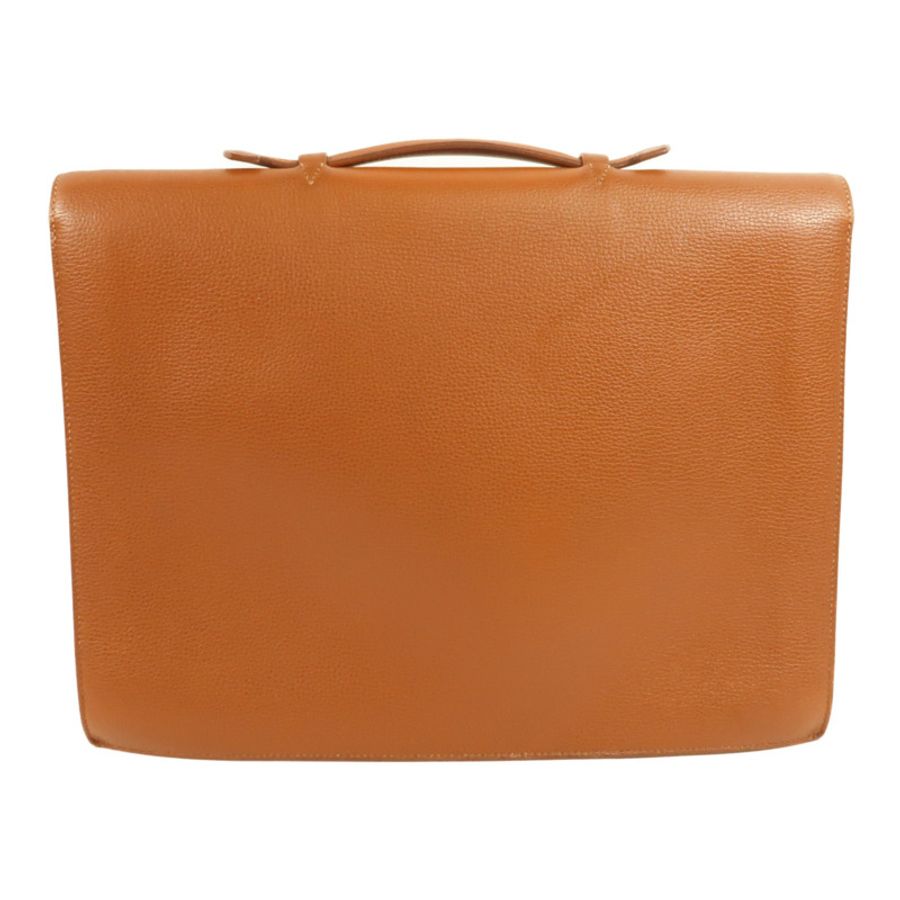 HERMES Togo皮革Sac A Depeches 38公事包Gold-1