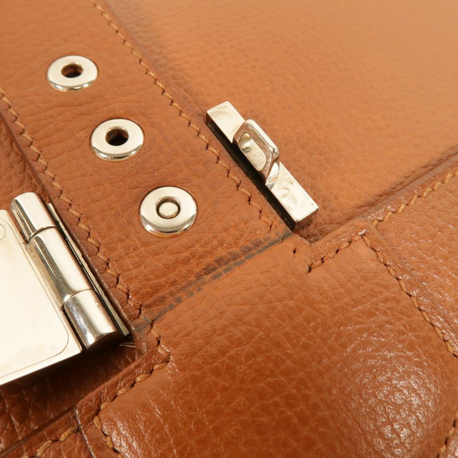 HERMES Togo皮革Sac A Depeches 38公事包Gold-14