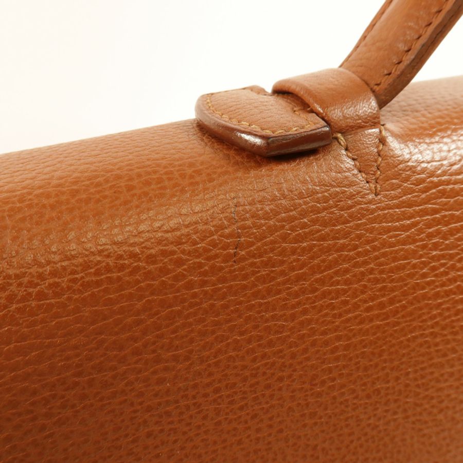 HERMES Togo皮革Sac A Depeches 38公事包Gold-17