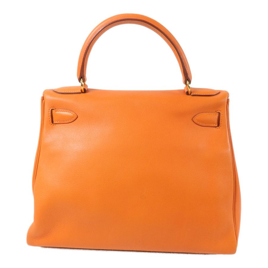 HERMES Swift皮革Kelly 28手挽肩背兩用袋Orange H-1